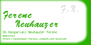 ferenc neuhauzer business card